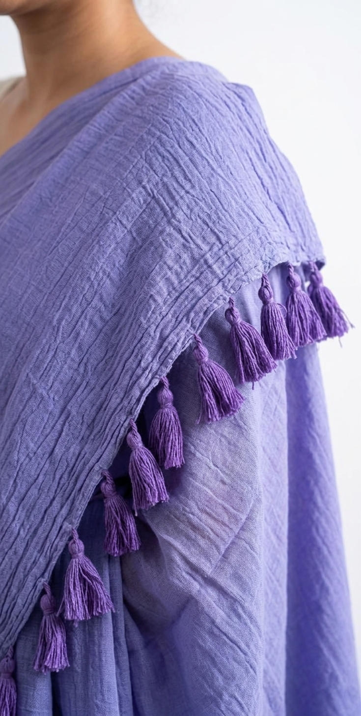Mul Cotton Lavender Saree