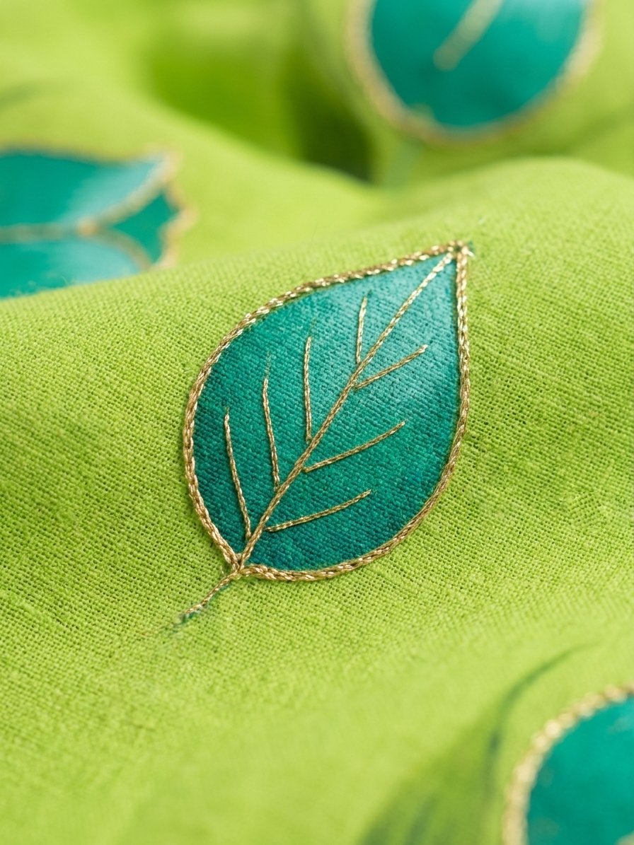 Mul Cotton Green Saree